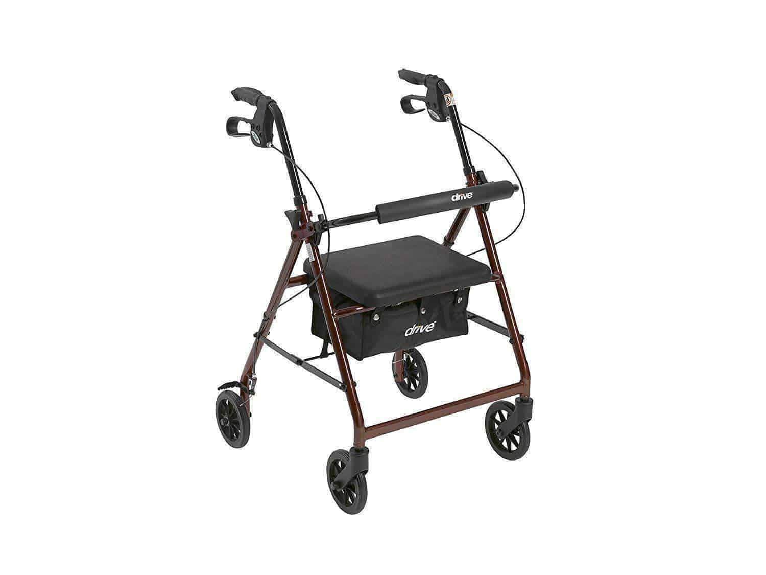 Drive Medical Rollator Rolling Walker with 6" Wheels, Fold Up Removable Back Support & Padded Seat - Senior.com Rollators